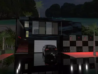 Maya Bay Island Thailand  Low-poly 3D model