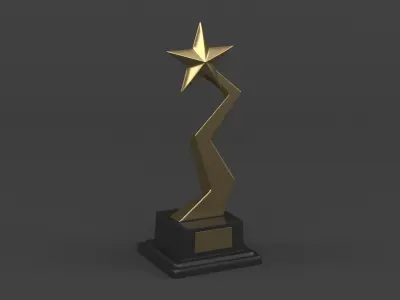 Gold Trophy Cups 3D model purchase