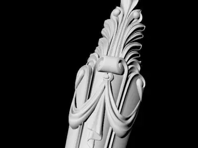 Central decor ornament for furniture 3D model 910