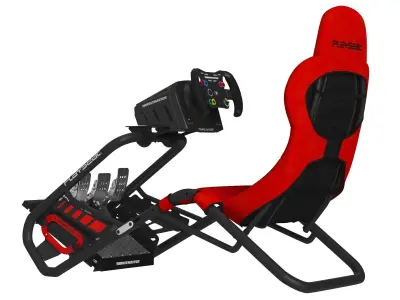 Playseat Trophy Red - Sim Racing Seat with 3 Monitors 3D model
