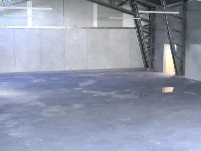 Hangar and Camaro Low-poly 3D model