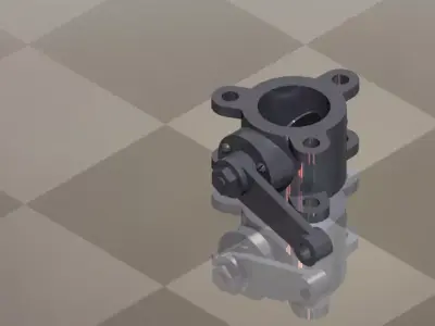 Butterfly valve Free 3D model