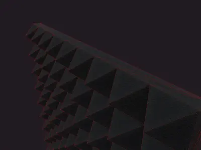 Studio soundproof panel lowpoly Sound Barrier square pattern Low-poly 3D model