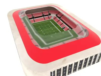 American Football Stadium Low-poly 3D model 30