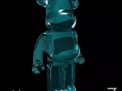 Blue Coolastic Bear Brick 3D model