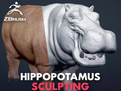 Hippopotamus - Sculpt 3D model