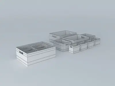 STORAGE BAMBOO HAMPER 1 Free 3D model