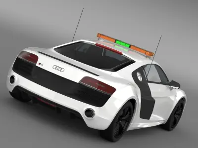 Audi R8 V10plus Safety Car 3D model