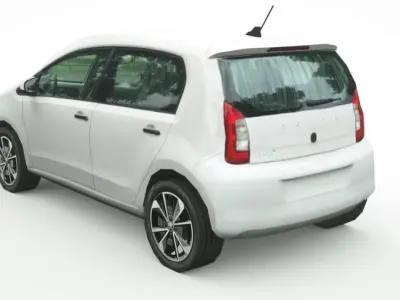 2020 Skoda Citigo-e iV Low-poly 3D model