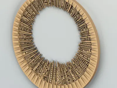 Carved decor central 040 Urban City 3D model