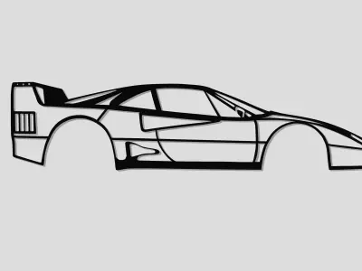  Ferrari F40 Car Model 3D print model