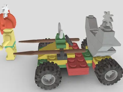 King Kahuka from Lego Racers 1999 game Free low-poly 3D model