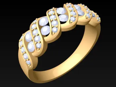 Diamond Ring - Womens Rings - N192400 3D print model