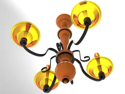 GLASS LAMP Low-poly 3D model
