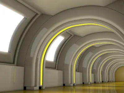 Sci Fi Tunnel 3D model