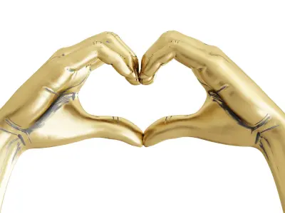 Figurine Hands Heart 3D model
