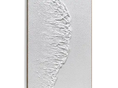 Plaster Two Photo Frame 527 Low-poly 3D model