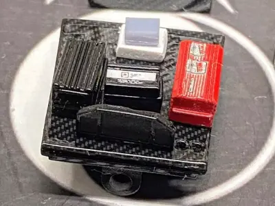 TOP FUEL Interior and electronics shelf gauges boxes set 3D print model