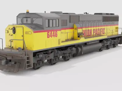 Locomotive SD60M Low-poly 3D model