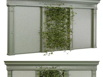 Decorative fence 3D model