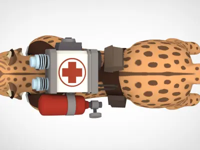 TF2 Medic Lynx Low-poly 3D model