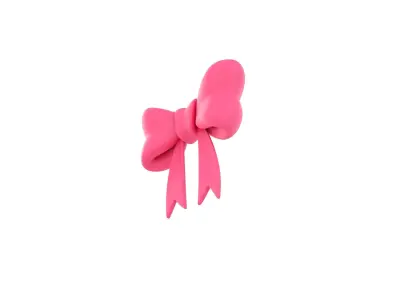 Cartoon Gift Bow 3D model