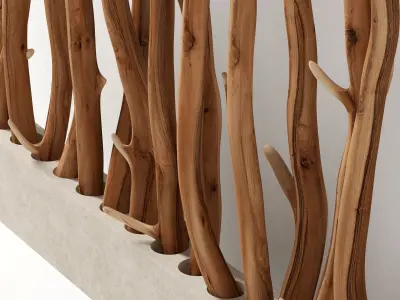 Branch folding screen decor n1 3D model