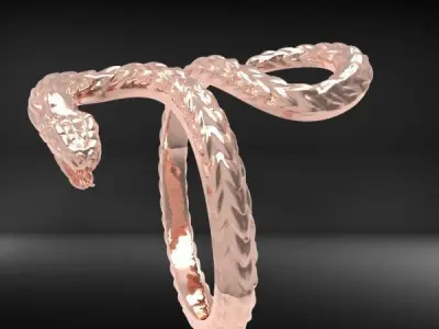 Snake ring Eternity Stacking Luxury Snake jewelry Gift for her  3D print model