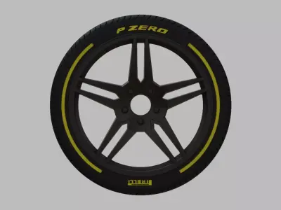 Miniature Enkei Victory Rim and Tire - 3D Print - No Textures 3D print model