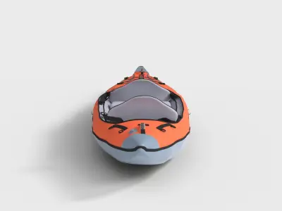 INFLATABLE KAYAK Low-poly 3D model