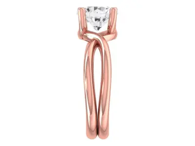 Women Solitaire Engagement Ring 3D print model