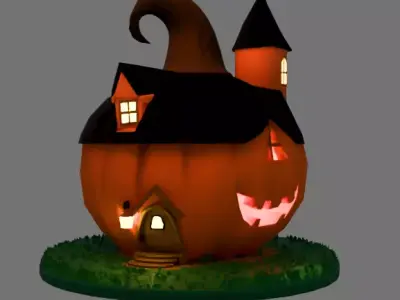Halloween Pumpkin house 3D model