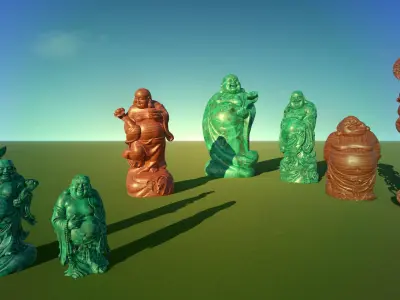 Buddhad buddha statue Low-poly 3D model