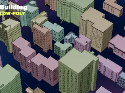 Buildings Free low-poly 3D model