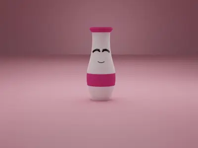 Decorative Cute Vases Low-poly 3D model