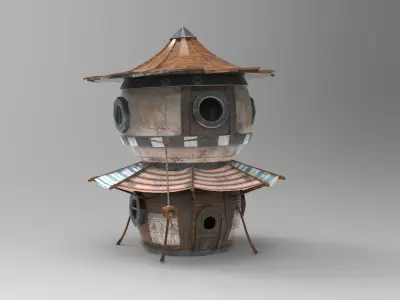 Ancient House  Low-poly 3D model