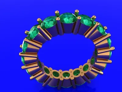 G1011 Eternity Bloom Ring USA-5 4gm 3D print model