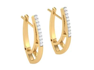 Women Earrings STL OBJ FBX Renders Details 3D print model