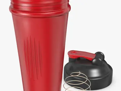 Red and Yellow Shaker Cup 3D model