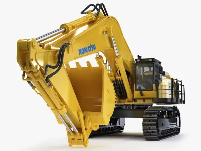 Tracked Excavator Komatsu PC1250 3D model