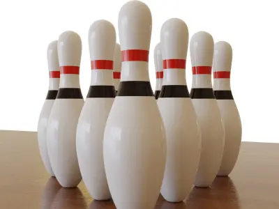 Bowling Pins - PBR - High Quality 3D model