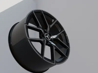 Mercedes Staggered Rims AMG Low-poly 3D model