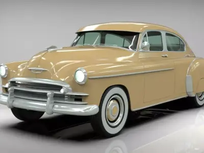 Chevrolet  Fleetline sedan 1949 midpoly 3D model