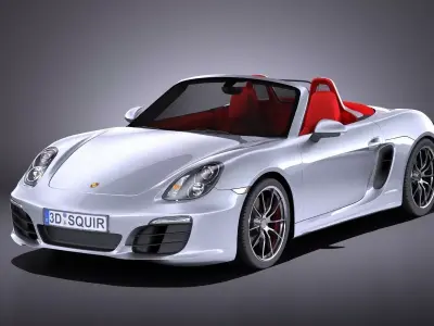 Porsche Boxster S 2016 VRAY 3D model