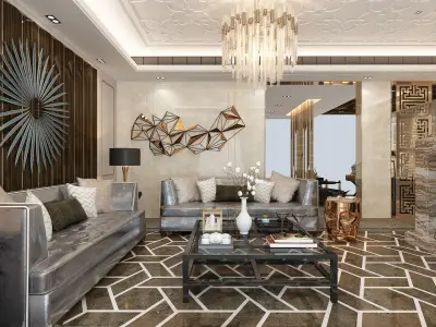 luxury interior home 3D model