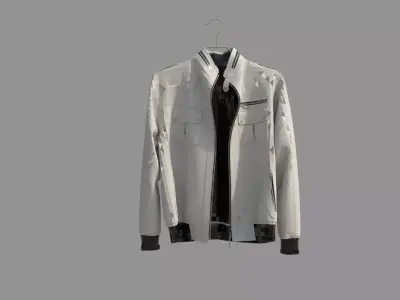 Fashion Men Jacket White 3D model