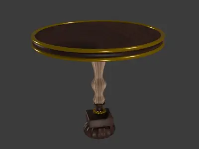 Ornamental decorative one-legged table 3D model
