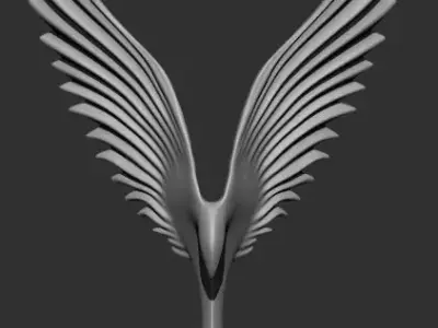 Eagle Wing Art Desktop 3D print model