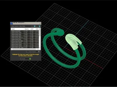 Safety pin jewelry ring 3D model 3D print model