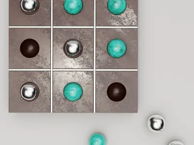 Tic Tac Toe Set 3D model